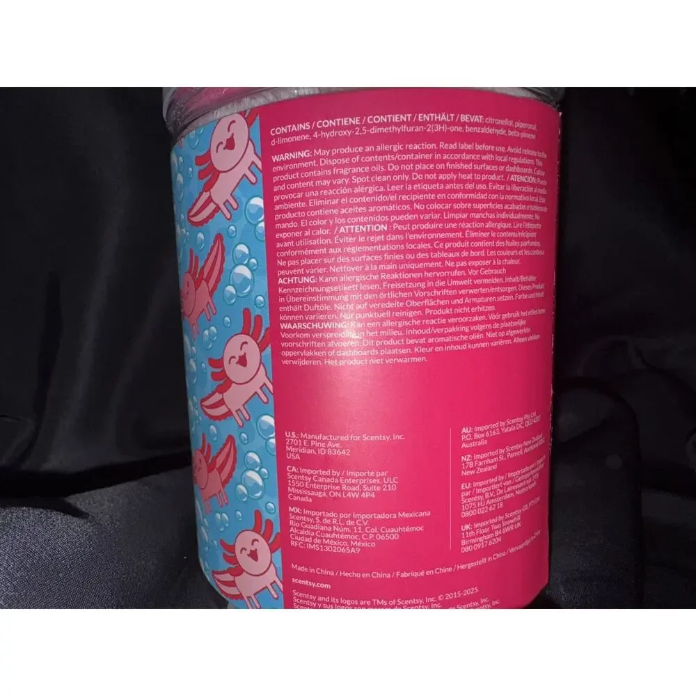 New Scentsy Buddy Clip Blush The Axolotl Scented Berry Sweet Authentic Kids Pink